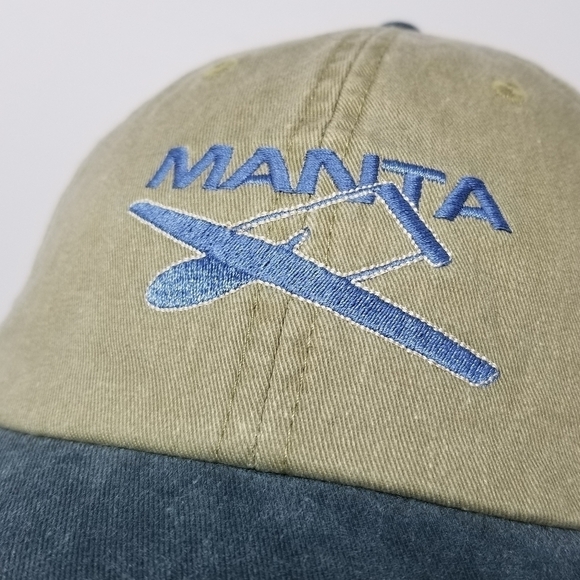 Manta Strap Back Adams Embroidered Plane Baseball Cap Hat Two Tone Olive Green - Picture 2 of 11